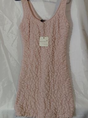Winky B Boutique Pink Ruched Mini Dress